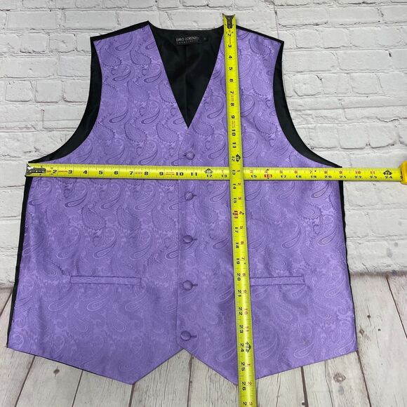 Umo Lorenzo Formal Wear Men Vest Jacket Size Small Purple M232 -13 - Picture 2 of 14